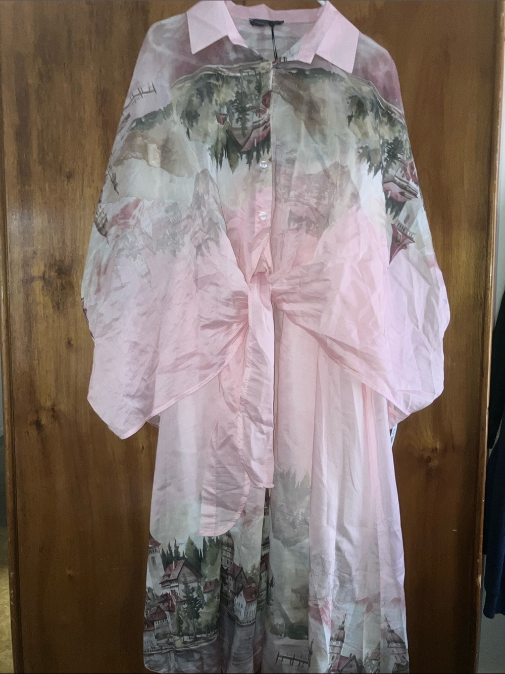 Two pieces set skirt and blouse rose